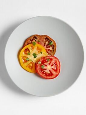 New! Crate&Barrel Craft Stone Blue Coupe Salad Plate